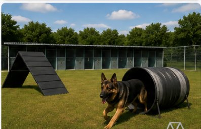 Zona de adiestramiento canino